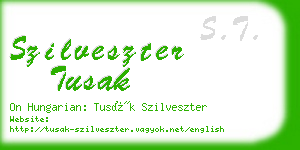 szilveszter tusak business card